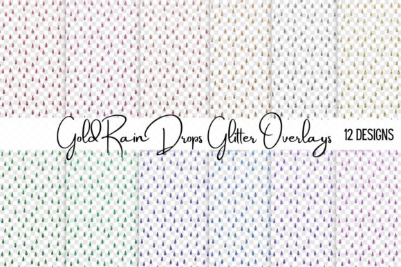 Colorful Glitter Drops Overlays: A Designer's Sparkle