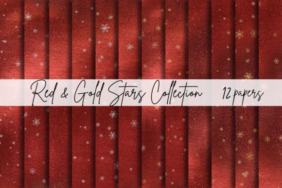 Elevate Your Designs with Red Papers & Stars