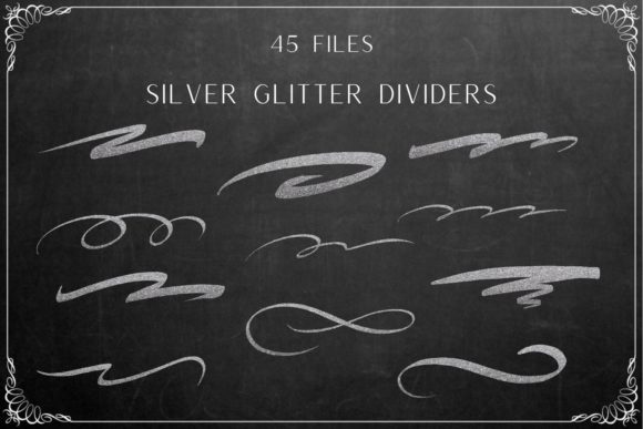 Enhance Visual Projects with Silver Glitter Page Dividers and Borders