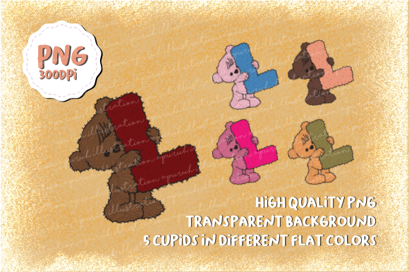 Valentine Teddy Bear Holding Letter L Clip Art: A Design Asset